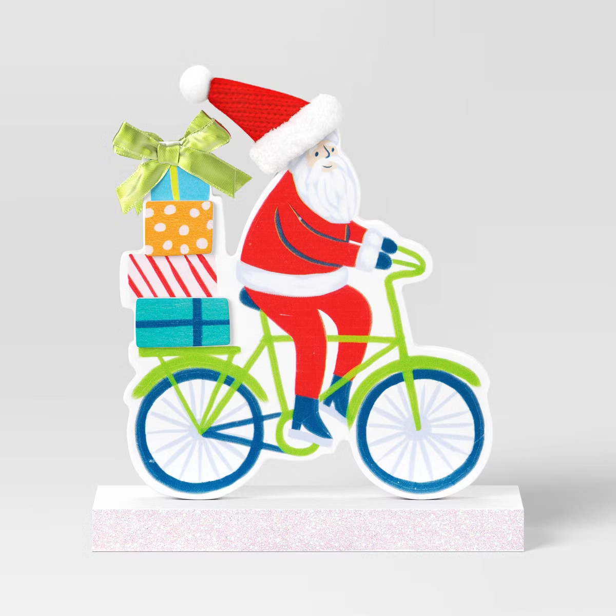 Wood Santa on Bicycle Christmas Figurine - Wondershop™ | Target