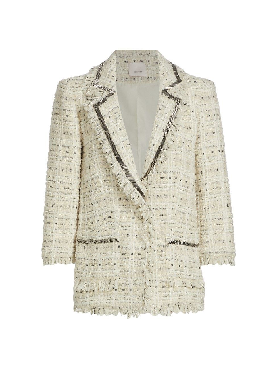 Maddie Bead-Embellished Boucle Tweed Blazer | Saks Fifth Avenue