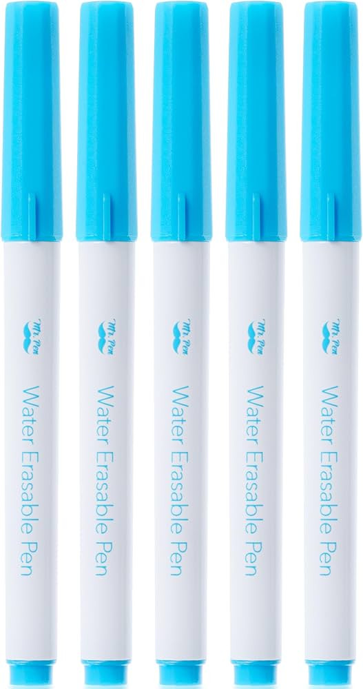 Mr. Pen- Fabric Markers for Sewing, 5 Pack, Blue, Erasable, Water Soluble Fabric Marker, Fabric P... | Amazon (US)