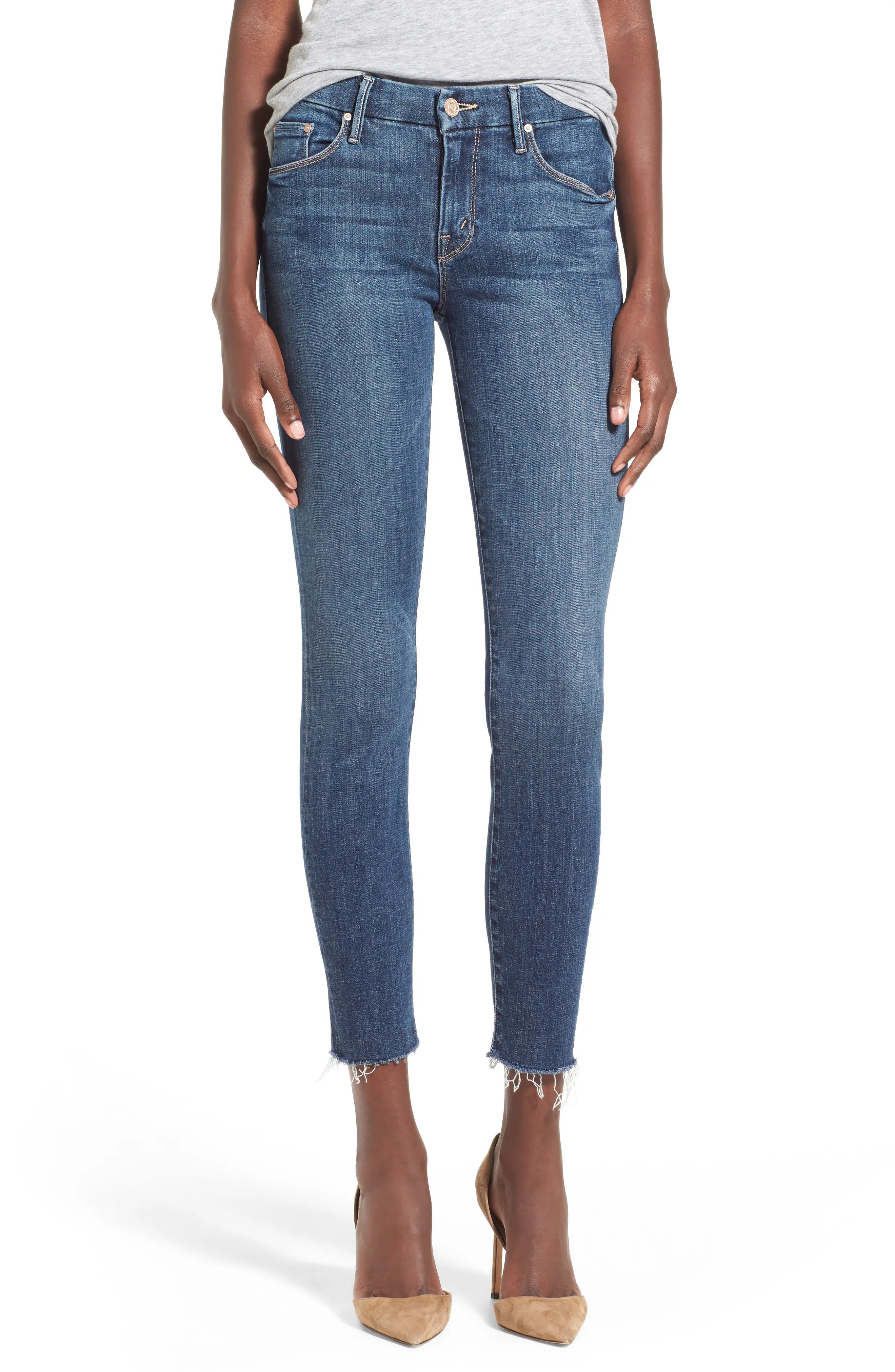 The Looker Frayed Ankle Jeans | Nordstrom