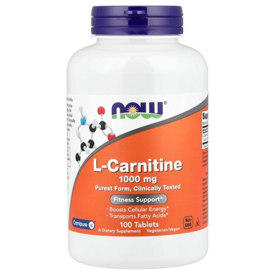 NOW Foods L-Carnitine, 1,000 mg, 100 Tablets | Target