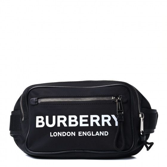 BURBERRY

Econyl Logo Print Bum Bag Black | Fashionphile