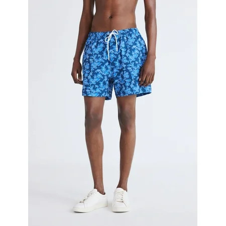 Free Assembly Men's Seersucker Swim Trunks, 5" Inseam, Sizes S-3XL | Walmart (US)
