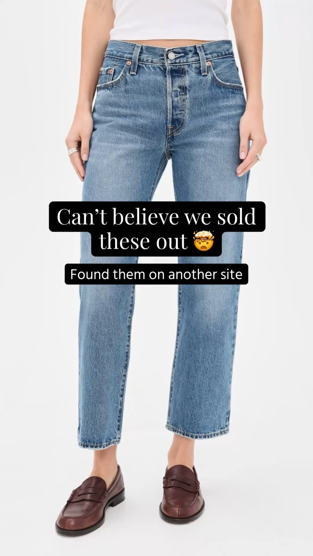 Levi’s 501 90’s ankle jeans. These are incredible, best mid rise jeans. I take my normal Levi’s size which is a 25

#LTKPetite