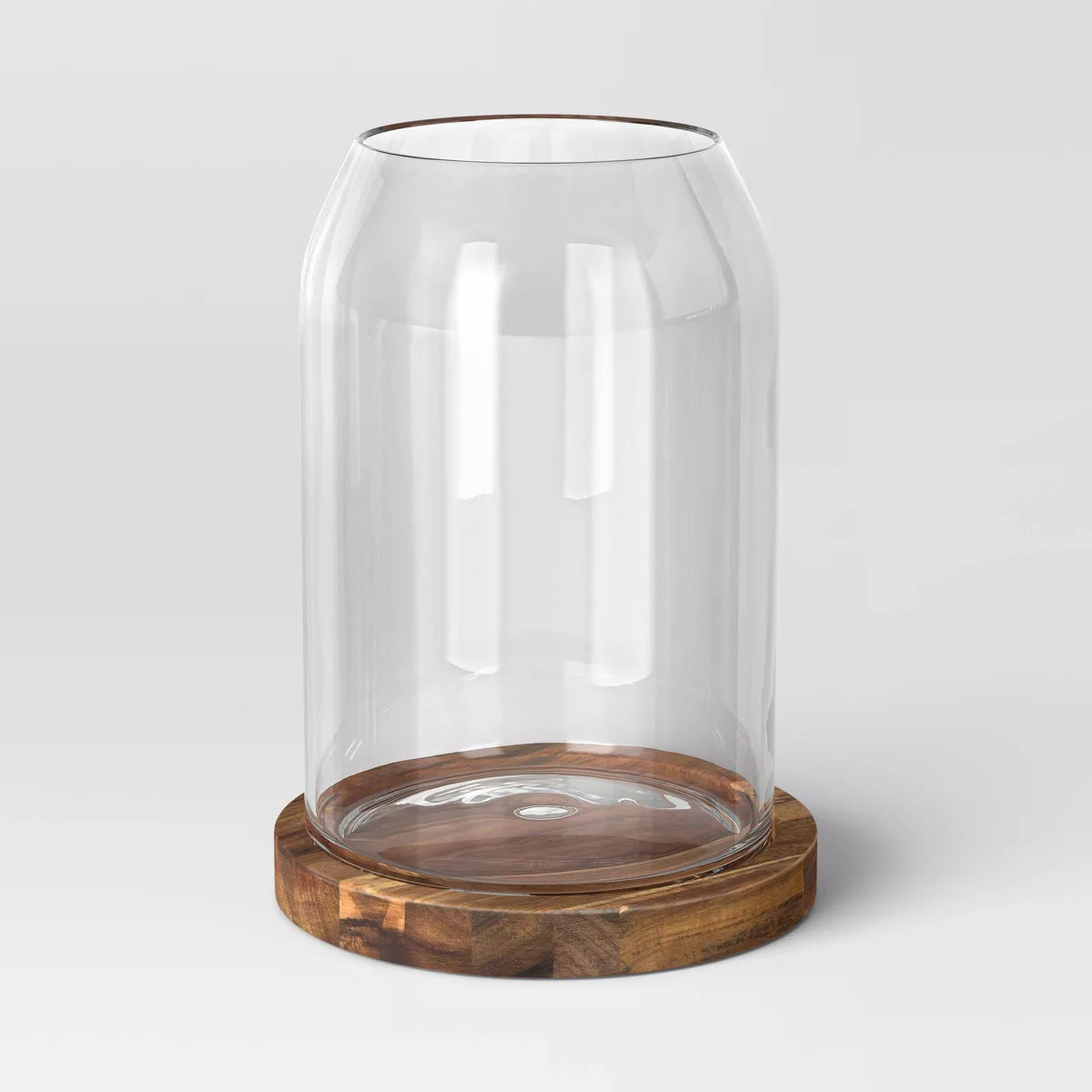 Small Glass Terrarium with Wood Base Natural Wood 7.8"x7.8"x6.3" - Threshold™ | Target