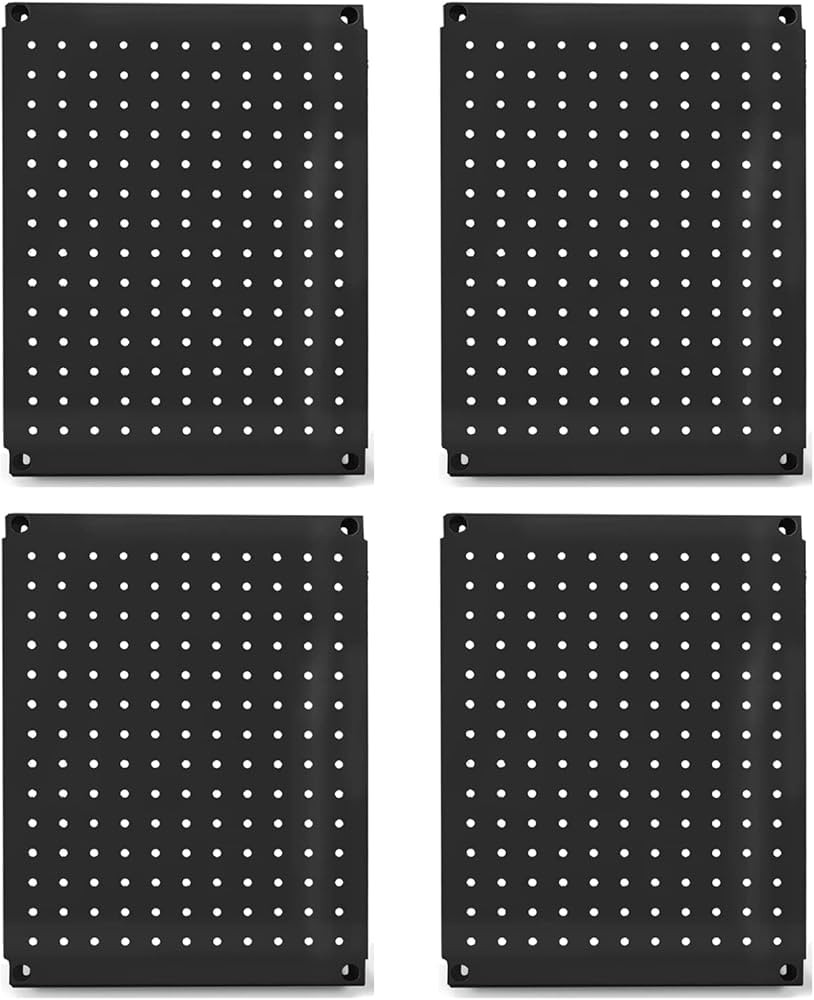 HantekSteel Metal Pegboard 12-Inch Tall x 16-Inch Wide Heavy Duty Wall Organizer for Home Garage ... | Amazon (US)
