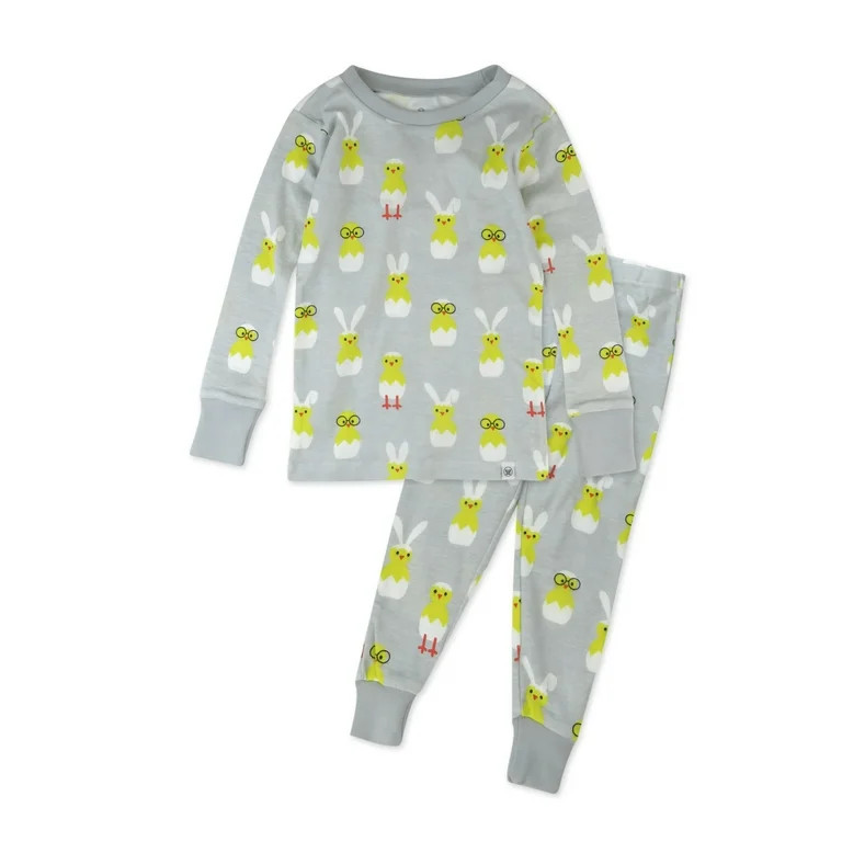 Honest Baby Clothing Organic Cotton Easter Baby Boy/Girl 2-Piece Long Sleeve Pajama Set, Sizes 12... | Walmart (US)