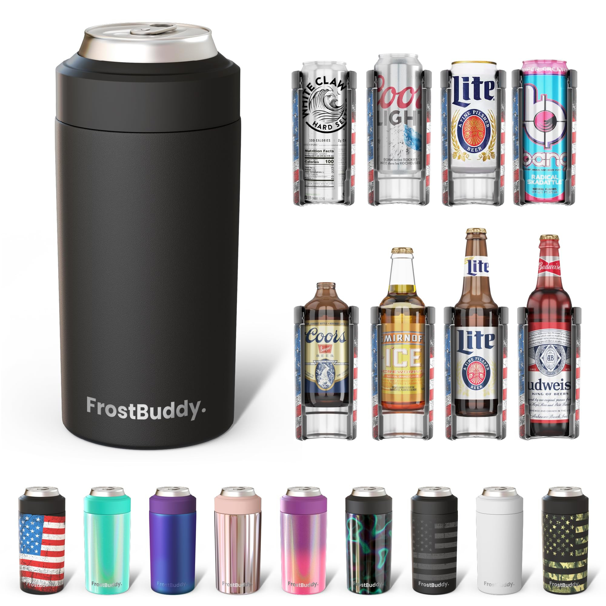 Frost Buddy Universal Can Cooler - Fits All - For Regular 12 & 16 oz or Slim-Size Bottles - Insul... | Amazon (US)