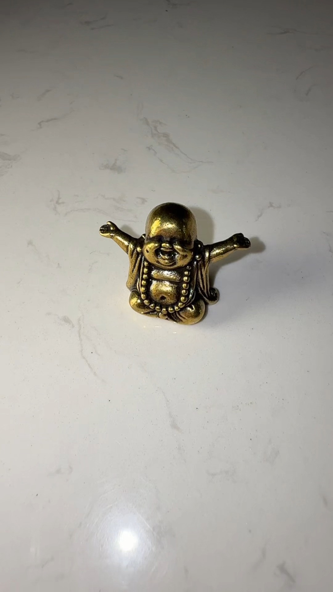 Laughing Buddha Brass Figurine, Tea Pet Desk Ornament, Carving Decorative Statue, Collectible 

Note: alternative product tag 

 #LTKHome
