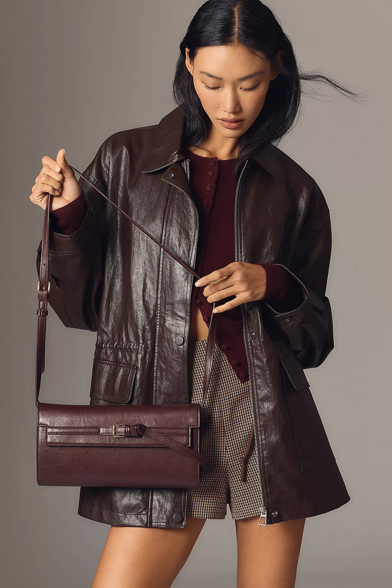 By Anthropologie Cinched-Waist Faux-Leather Jacket | Anthropologie (US)