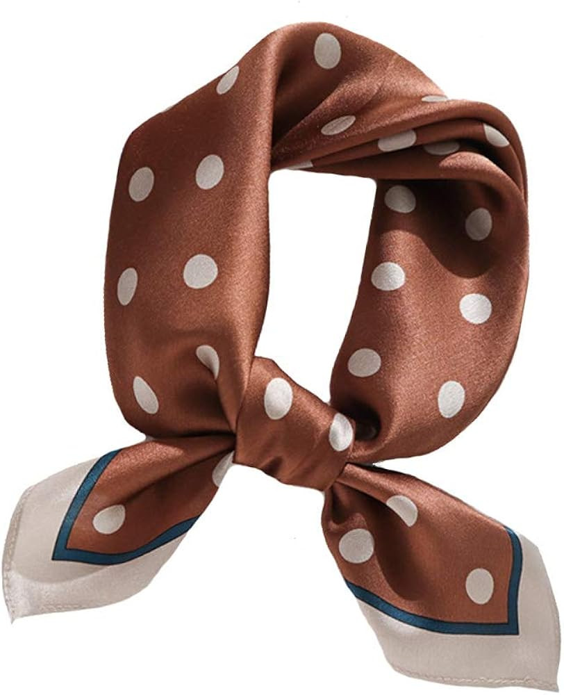 JERLA Women's Men's Small Square 100% Real Mulberry Silk satin Scarfs Hair head face scarf 21" x ... | Amazon (US)