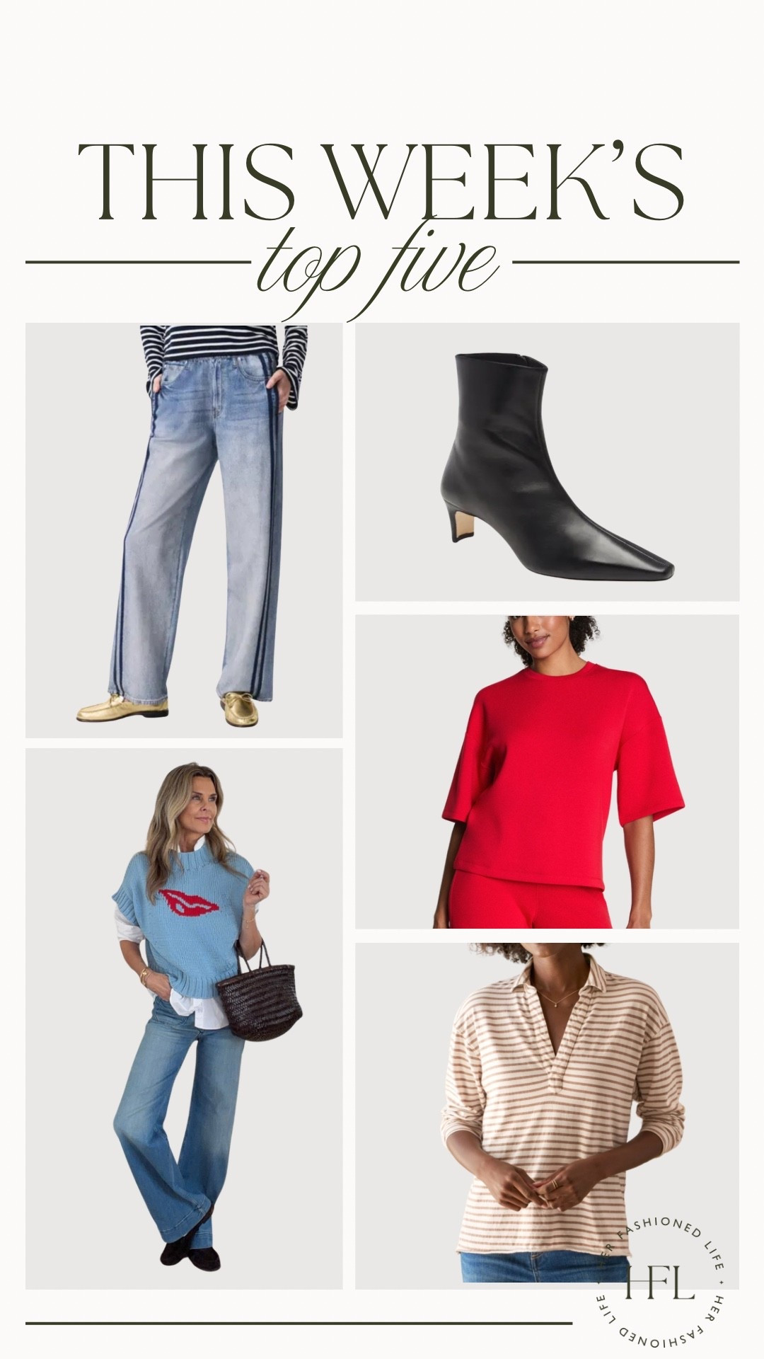 Top 5 sellers this week! #SweatPantJeans #Boots #Spanx #Anthro #FrankAndEileen #TopSellers 

#LTKOver40