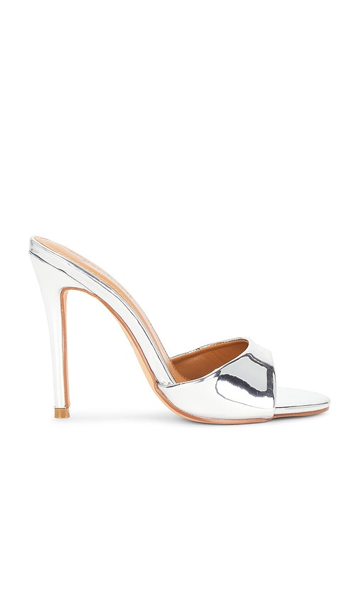 superdown Tori Heel in Metallic Silver. - size 7 | Revolve Clothing (Global)
