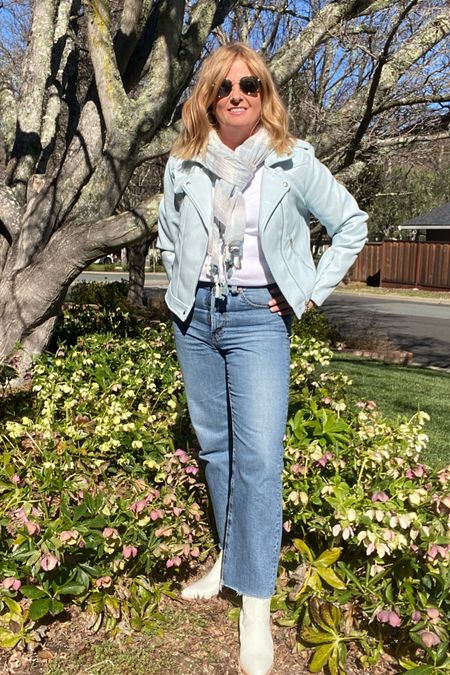 Spring-ready in thisbaby blue moto jacket. Runs TTS. Add a cool scarf in the same tone to create a super cute seasonal look that’s warm!

#LTKstyletip #LTKSeasonal