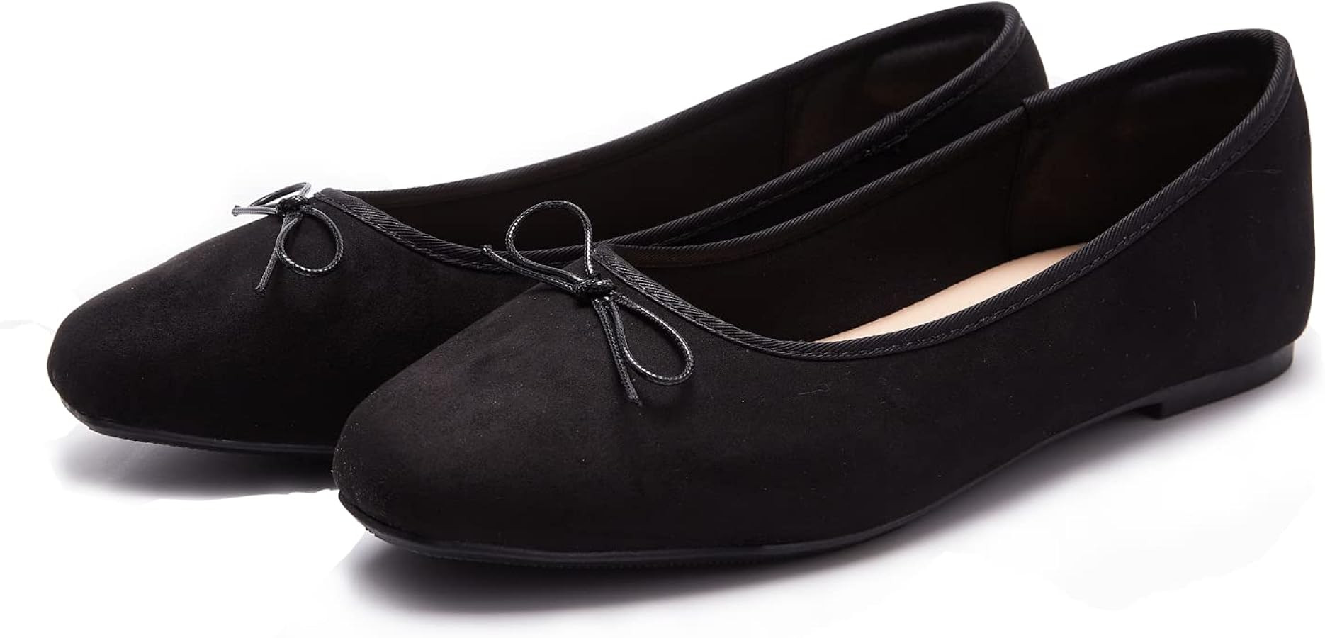 Women's Round Toe Ballet Flats Comfortable Bow Dressy Flats Shoes for Women | Amazon (US)