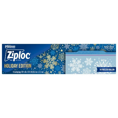 Ziploc Holiday Freezer Food Storage Bags - 14ct | Target