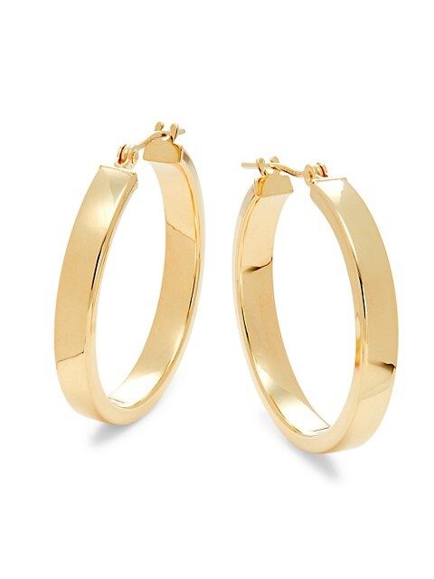 14K Yellow Gold Hoop Earrings | Saks Fifth Avenue OFF 5TH