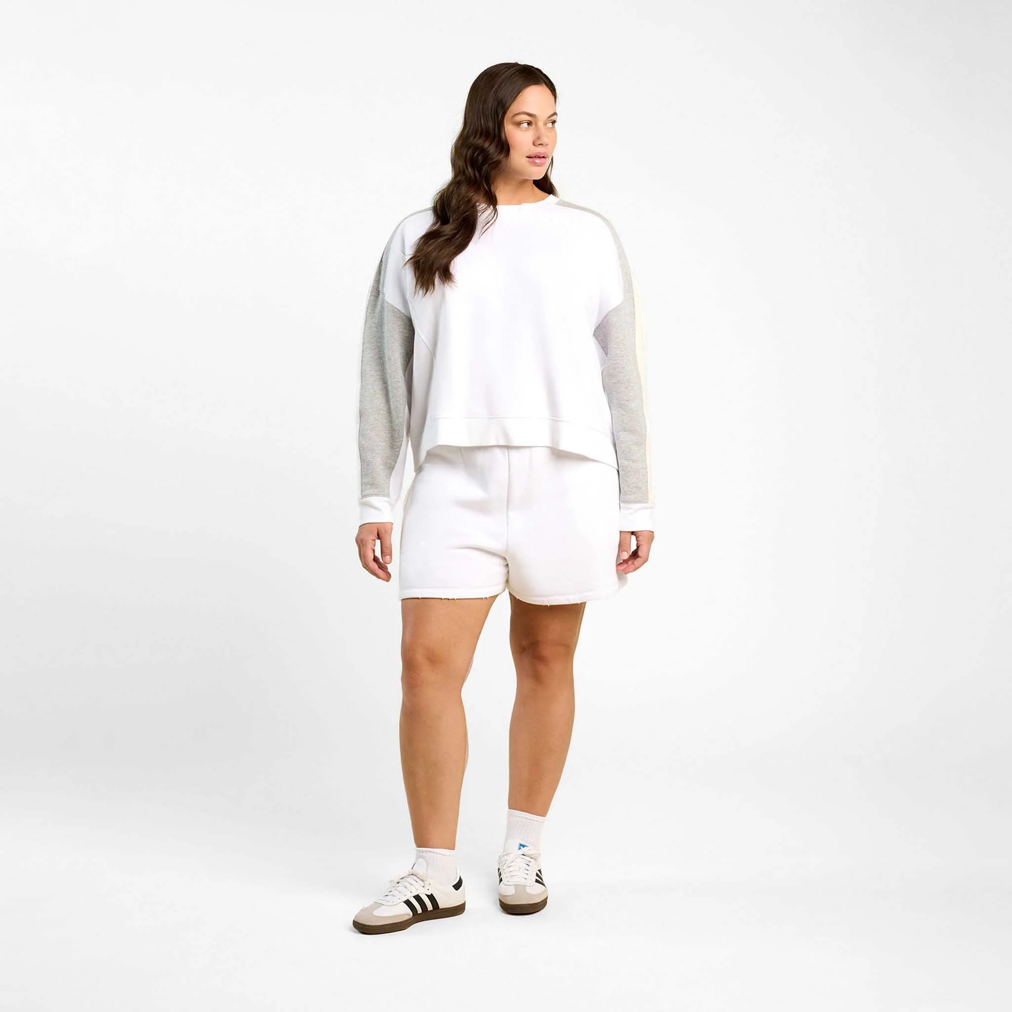 Vintage Fleece Sideline Crew | Black/Bone | Nuuds US