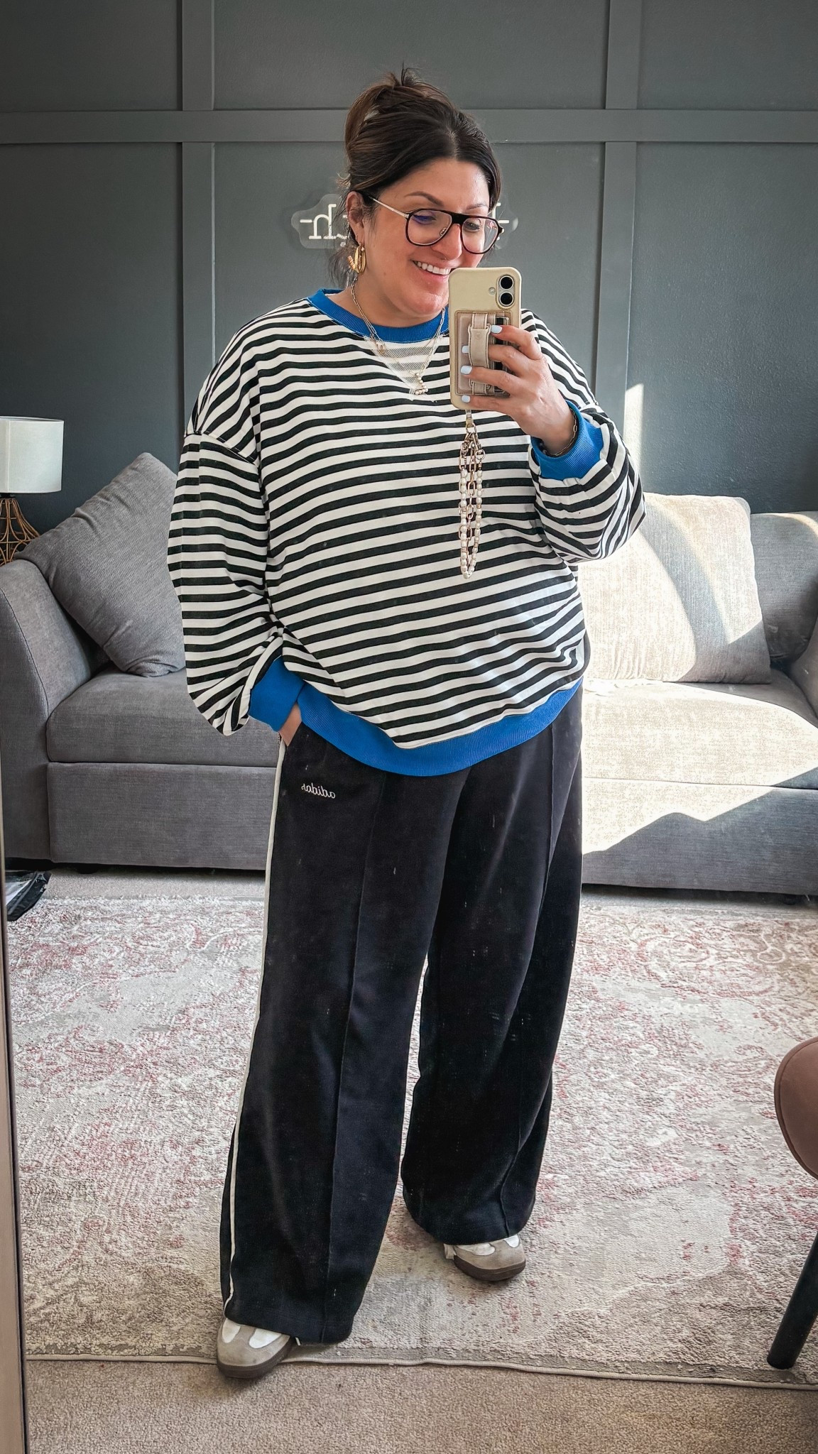 Amazon earrings
Amazon striped tee - XL
Adidas pants- L
Adidas Sambas



#LTKMidsize #LTKOver40 #LTKSaleAlert