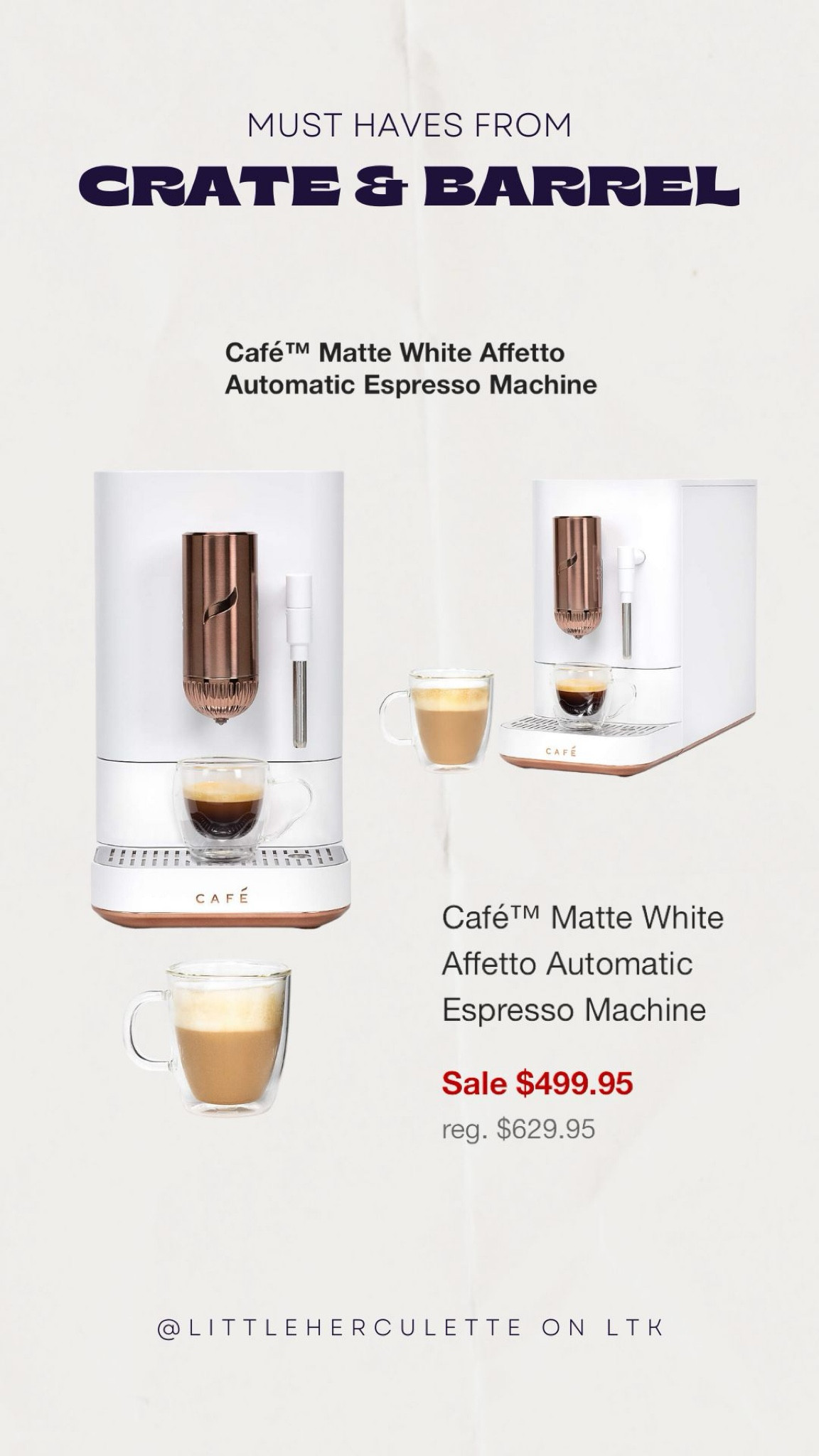 Must Haves from Crate & Barrel:
Coffee Espresso Machine!

#LTKHome #LTKFamily #LTKSaleAlert