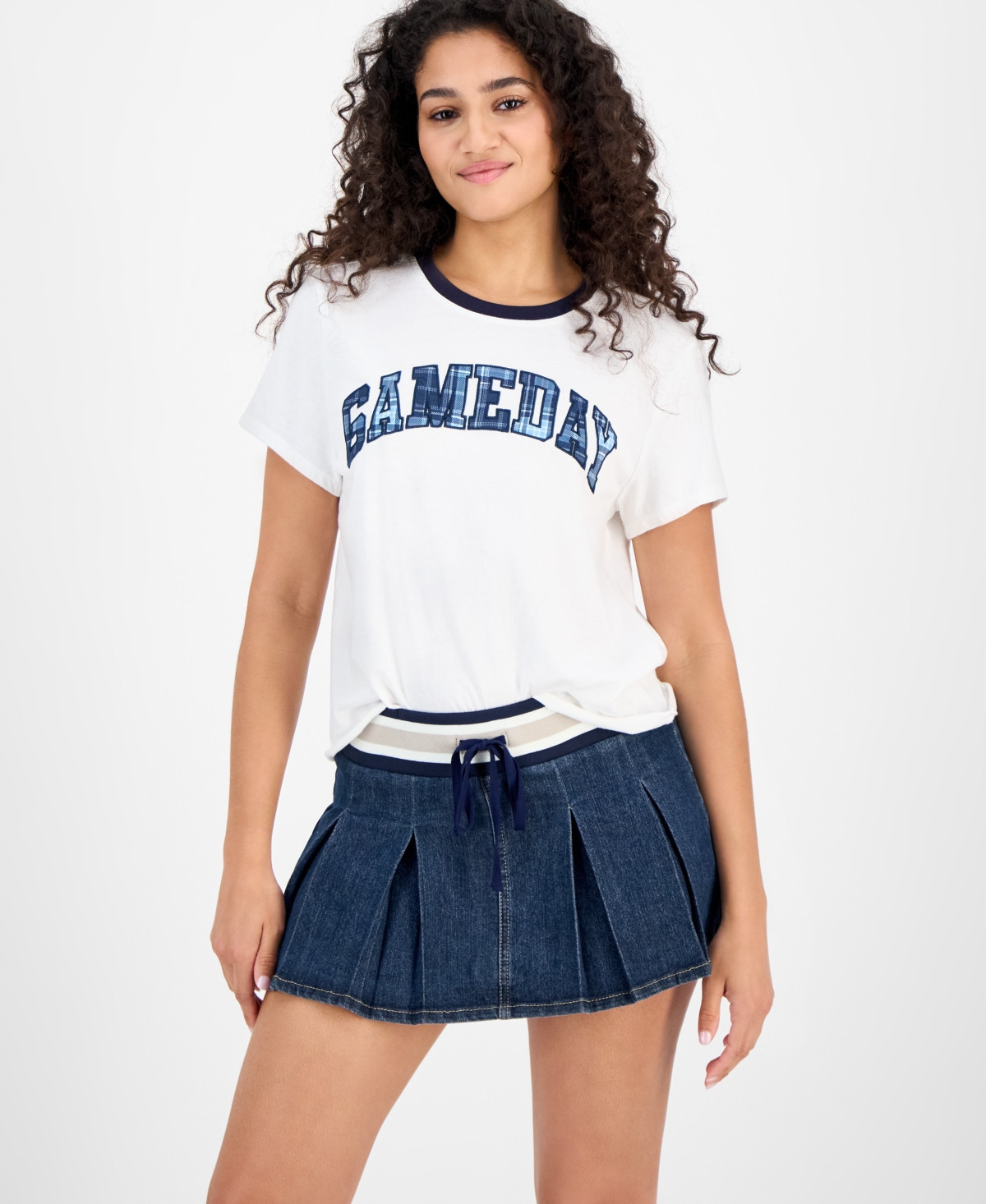 Madden Girl Juniors' Varsity Pleated Drawstring Skirt - Lenox | Macy's