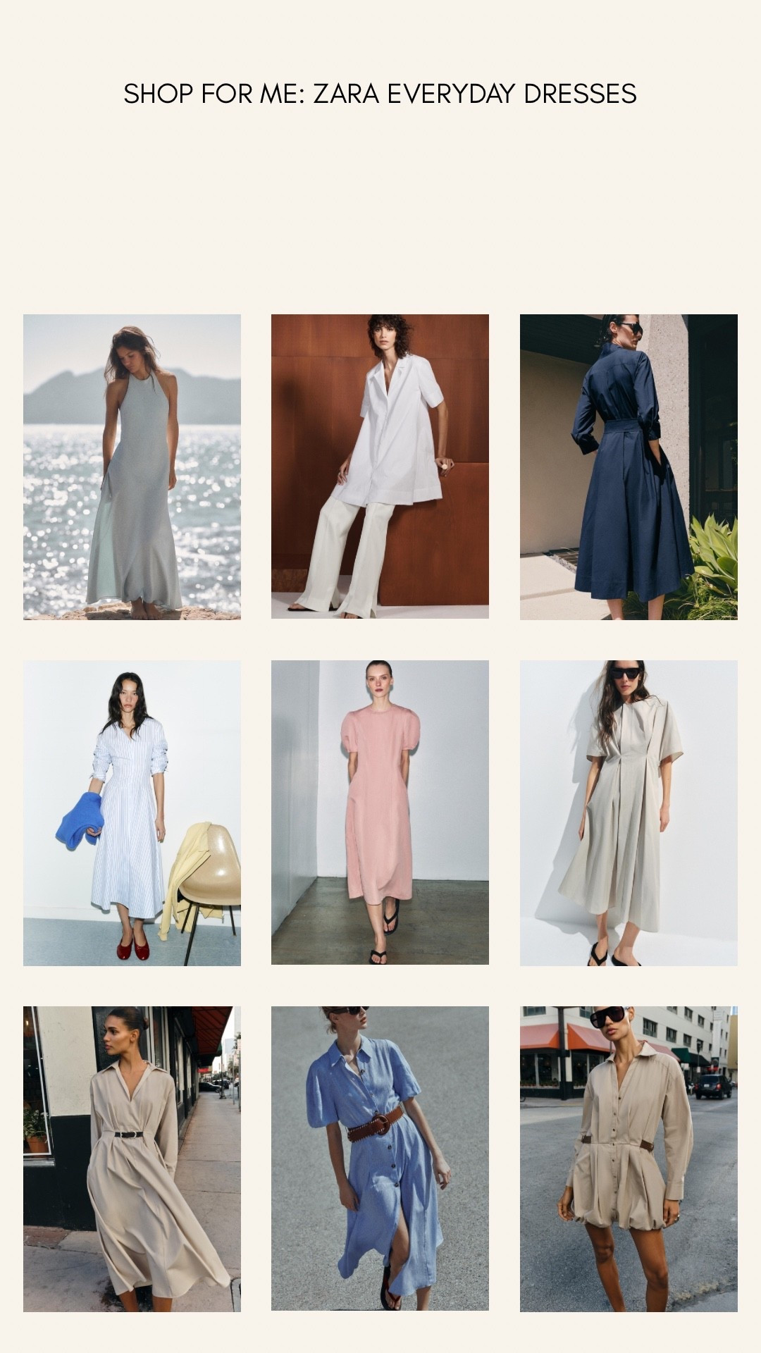 Zara everyday dresses! 

#LTKdayinmylife #LTKSeasonal #LTKgrwm