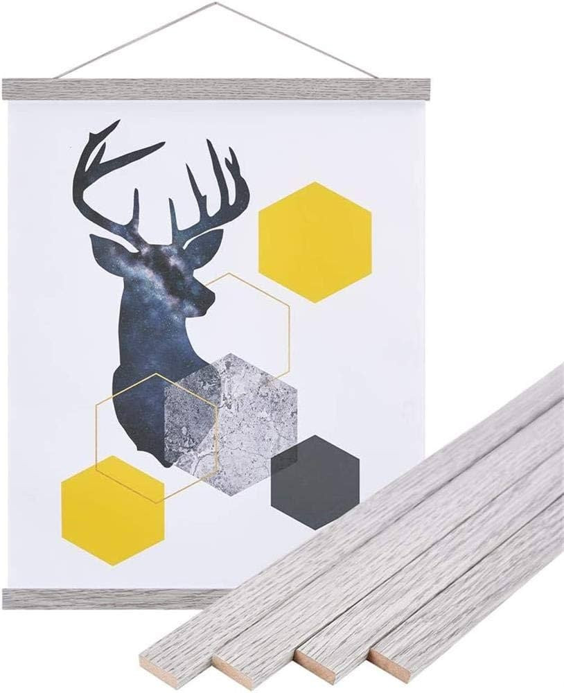 Benjia Magnetic Poster Hanger, 12x18 12x16 12x24 Poster Frame Wood Wooden Magnet Print Posters Do... | Amazon (US)