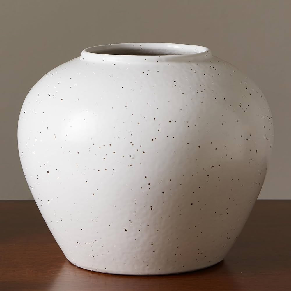 Rustic Vase for Home Decor, Ceramic Farmhouse Vases, Large Vases for Living Room Decor,Big White ... | Amazon (US)