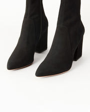 Isla Black Suede Slim Ankle Bootie | Loeffler Randall