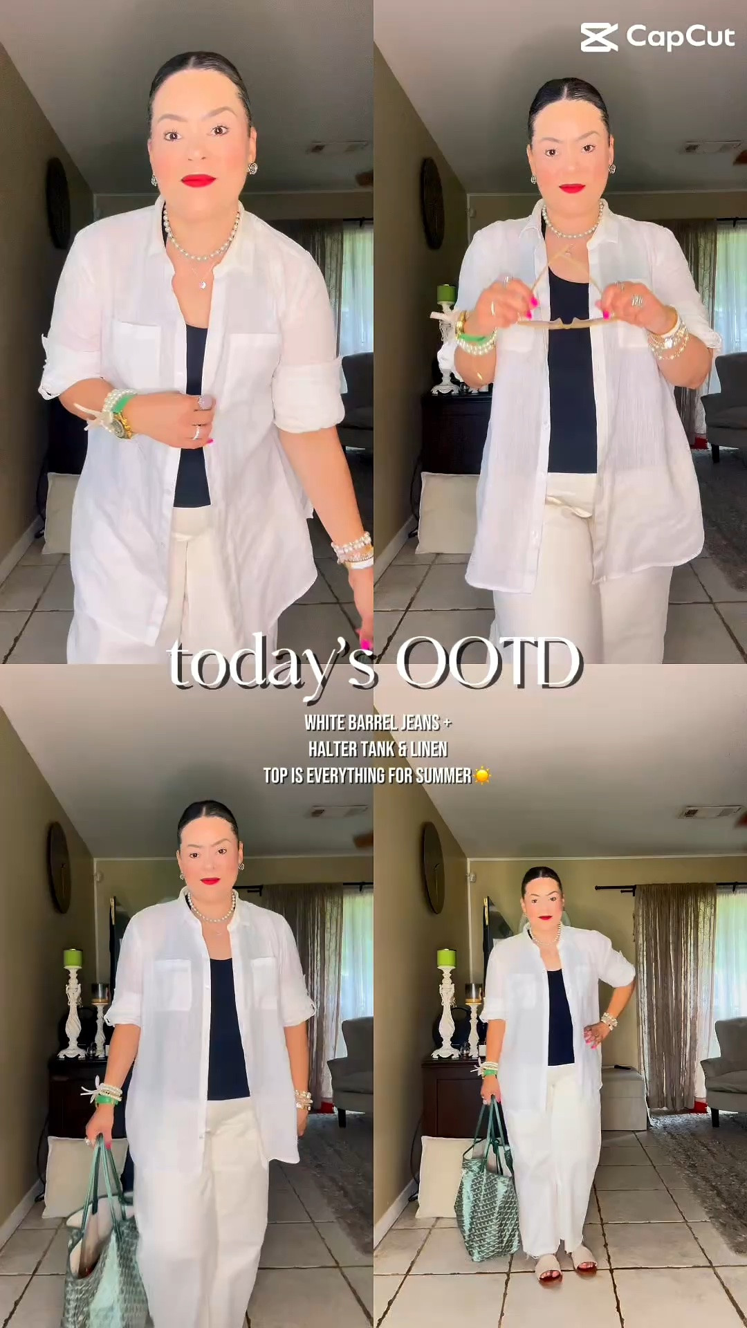 Linen + white jeans = my new uniform for everything from coffee runs to casual lunches ☕ @Kohl's @Macys @walmart

#LTKootd #LTKMidsize #LTKOver40