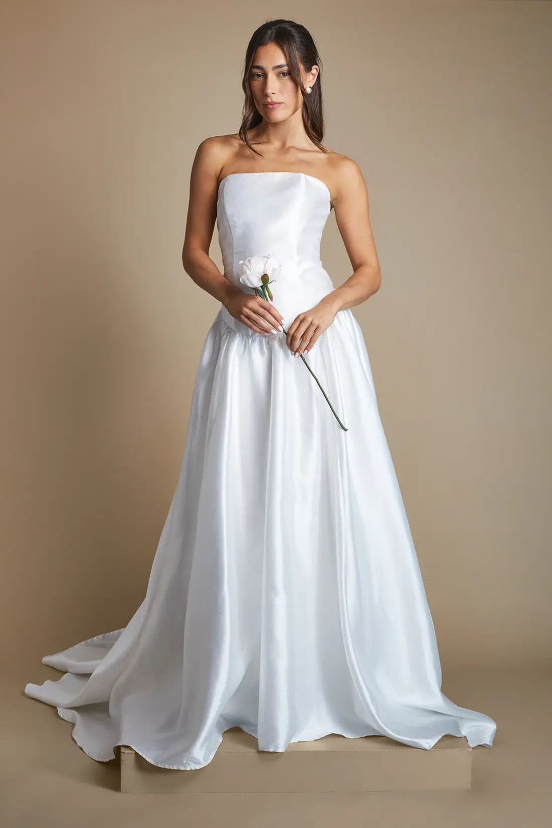 Ivory Coast Drop Waist Detail Maxi Wedding Dress | Boohoo USA | boohoo (US & Canada)