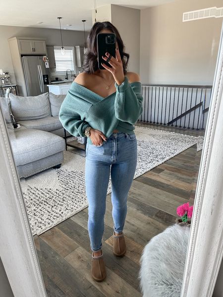 Casual holiday outfit ideas 🖤

Sweater — small
Jeans — 25

Amazon fashion | amazon finds | amazon must haves | found it on amazon | oversized sweater | ribbed sweater | off the shoulder sweater | ots sweater | amazon sweater | high waisted jeans oitfit | ugg tasman slipper outfit 

#LTKunder50 #LTKshoecrush #LTKstyletip