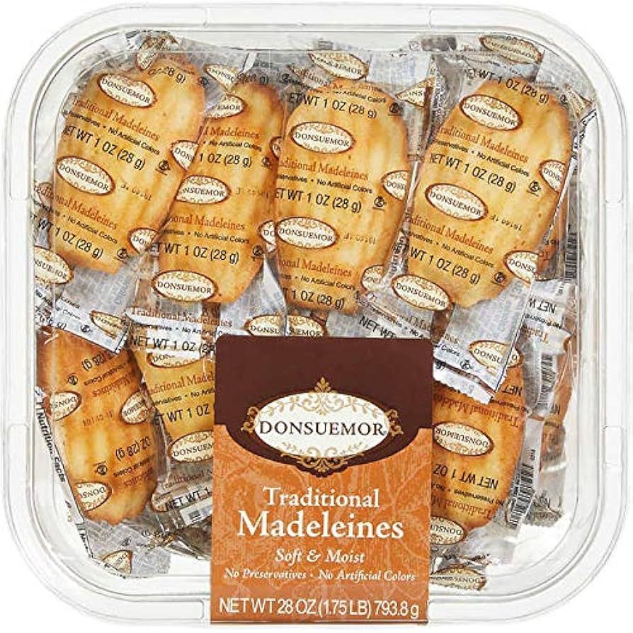 Donsuemor Traditional French Madeleines 28 Individually Wrapped - Total 28 Oz | Amazon (US)