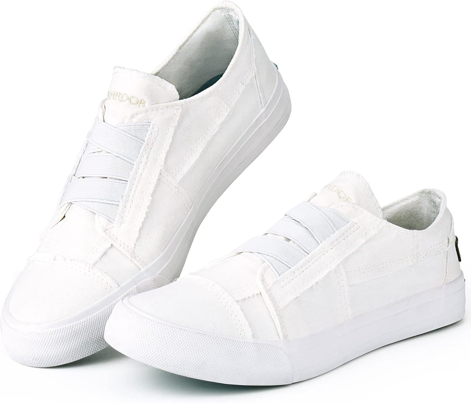 JENN ARDOR Women's Fashion Canvas Shoes Low Top Slip On Sneakers Comfortable Walking Shoes | Amazon (US)