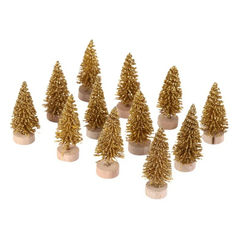 12pcs Mini Christmas Tree Bottle Brush Trees Chrismas Village Trees Ornaments Mini Plastic Christ... | Walmart (US)