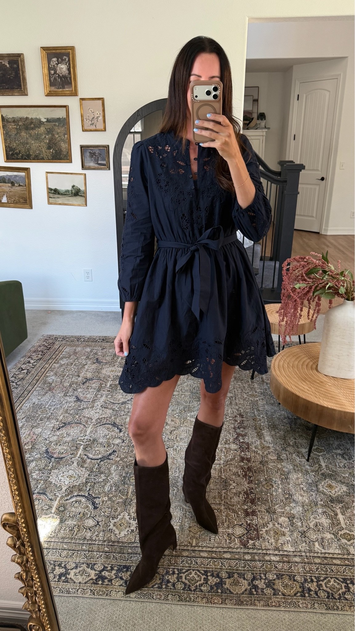 This navy blue embroidered dress is stunning and would be such a pretty outfit for the fall. It’s currently on sale during the Nordstrom anniversary sale so grab it now and save. ￼Nsale

#LTKootd #LTKgrwm #LTKSaleAlert