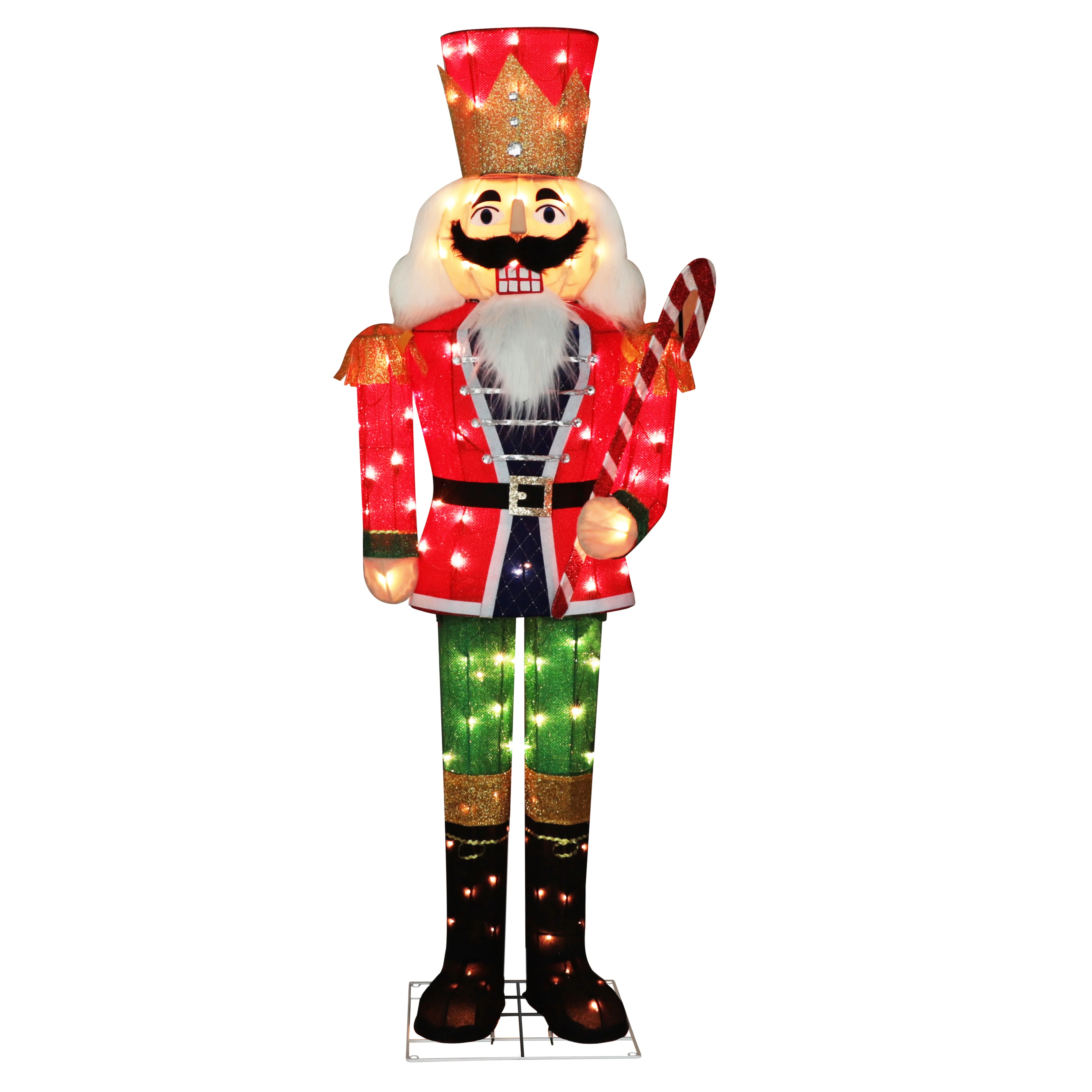 VEIKOUS 5ft Lighted Outdoor Christmas Decoration Nutcracker Soldier Holiday Decor Indoor w/ Groun... | Walmart (US)