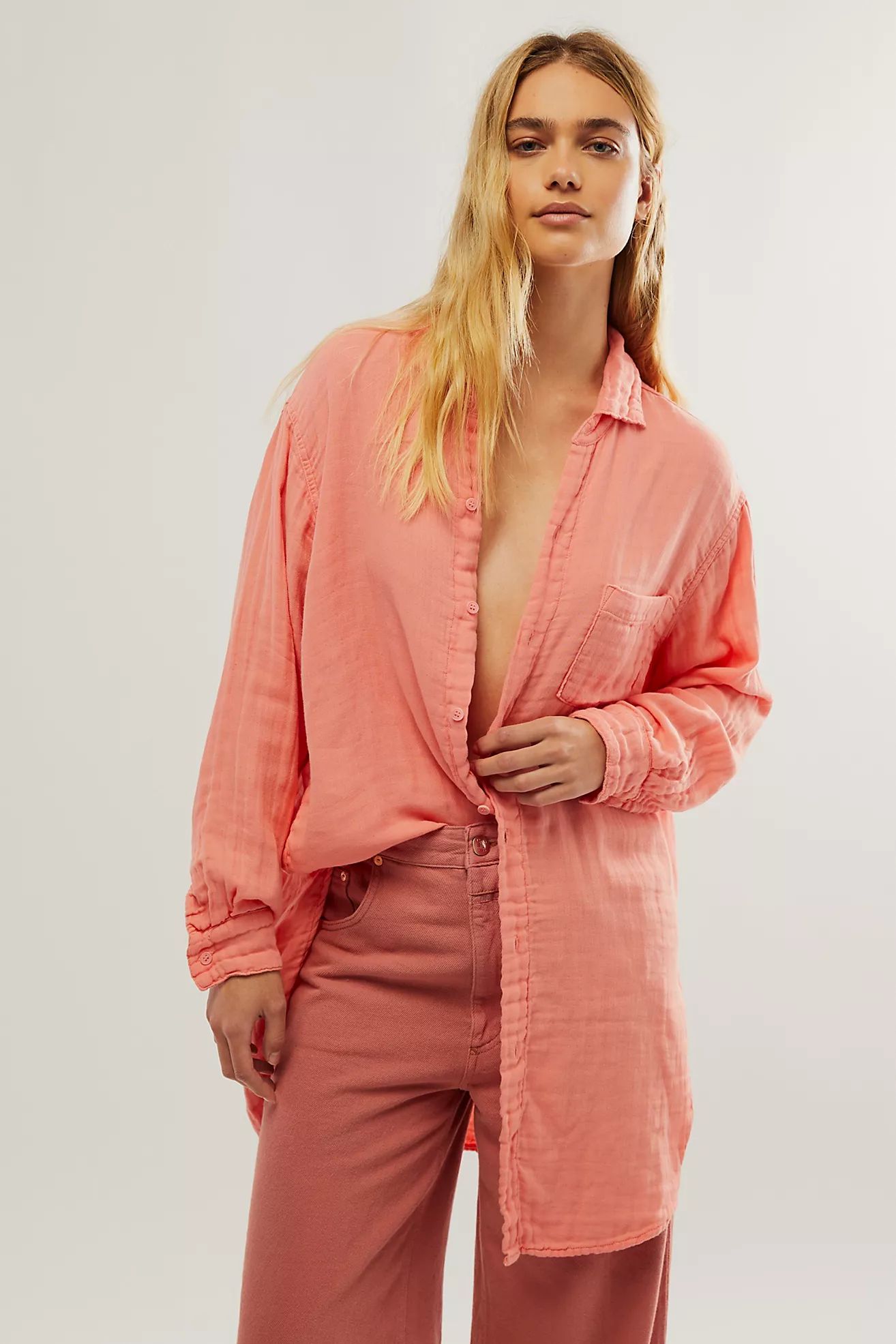 CP Shades Marella Double Cloth Buttondown Shirt | Free People (Global - UK&FR Excluded)