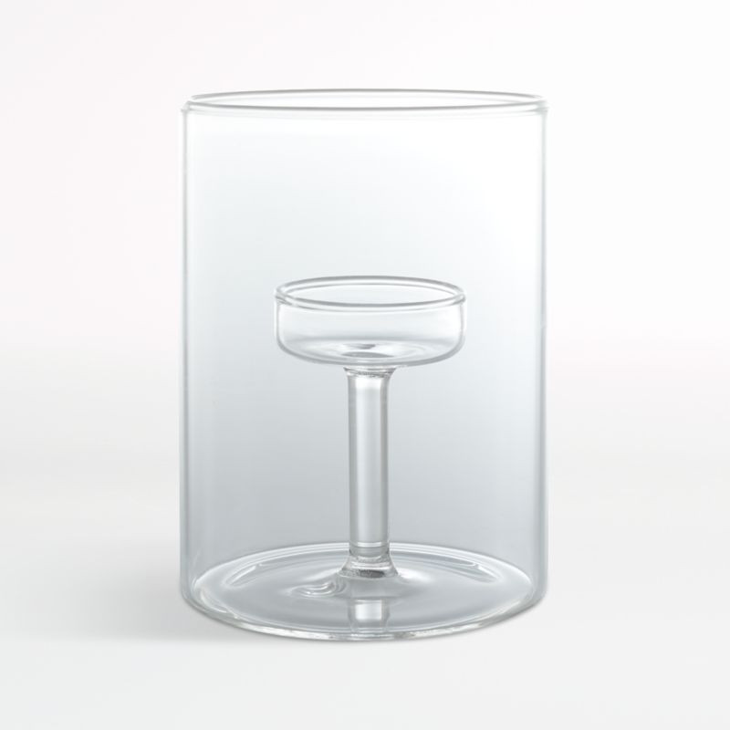Elsa Medium Glass Tealight Candle Holder + Reviews | Crate & Barrel | Crate & Barrel