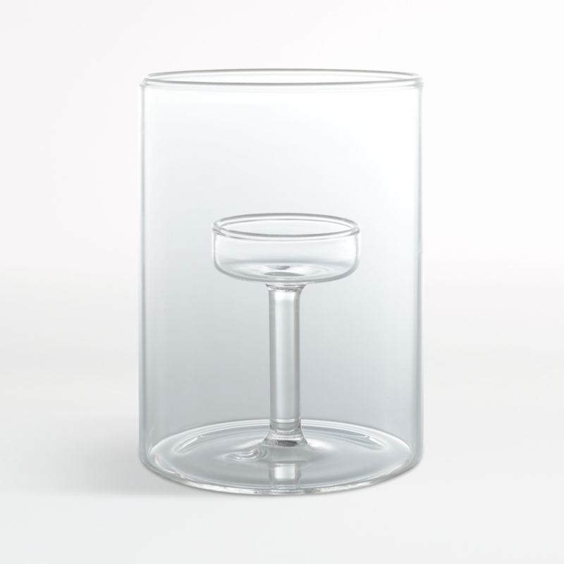 Elsa Medium Glass Tealight Candle Holder + Reviews | Crate and Barrel | Crate & Barrel