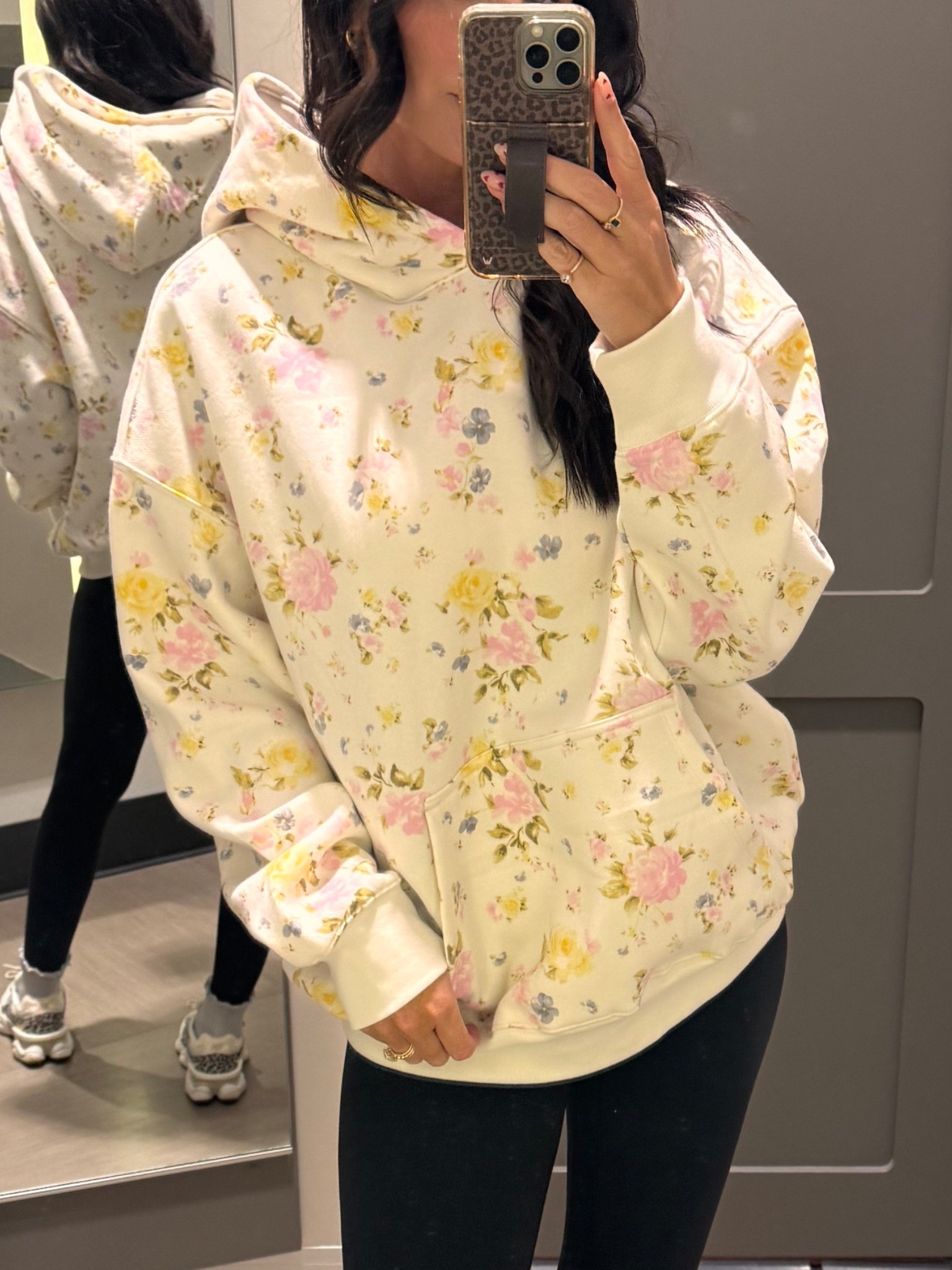 Floral hoodie now online! I’m in the XL (size up for oversized fit) 

#LTKOver40 #LTKootd
