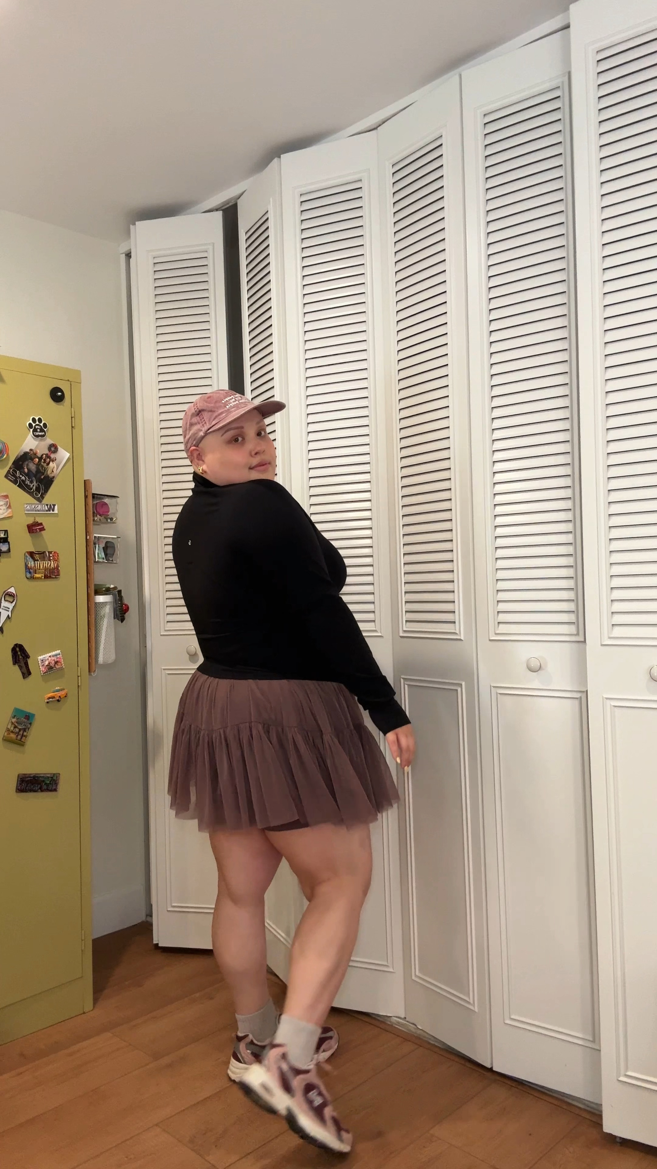 feeling cute + confident 🌸
jacket // XXL
skort // 2X
bra // XL (you have to size down!)
shoes // run SUPER wide so they’re true to size!