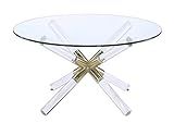ACME Furniture Kalani Coffee Table, Gold/Clear Acrylic & Clear Glass | Amazon (US)