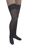 GABRIALLA Sheer Graduated Compression Thigh High Stockings 3 Pack (23-30 mmHg) H-80: X-Large Black | Amazon (US)
