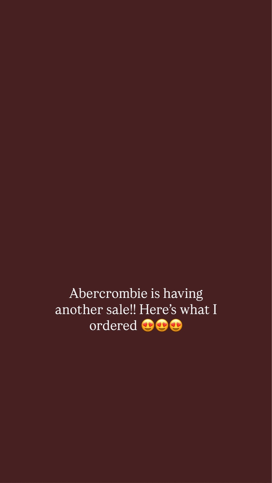 What I ordered from @abercrombie !!