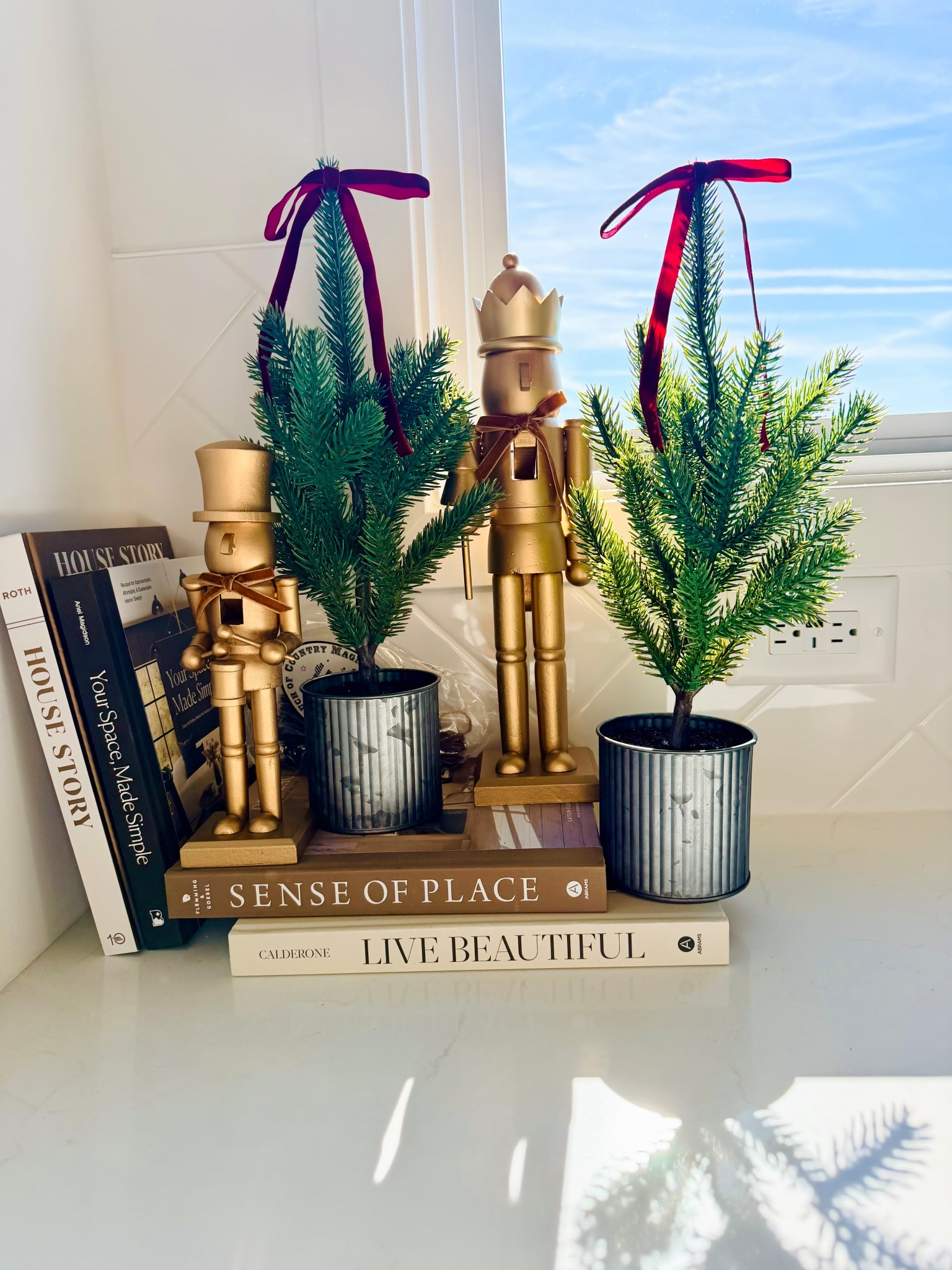 I love this little unexpected vignette in my kitchen. The nutcrackers were a perfect touch. 

#LTKFindsUnder100 #LTKHoliday #LTKSeasonal