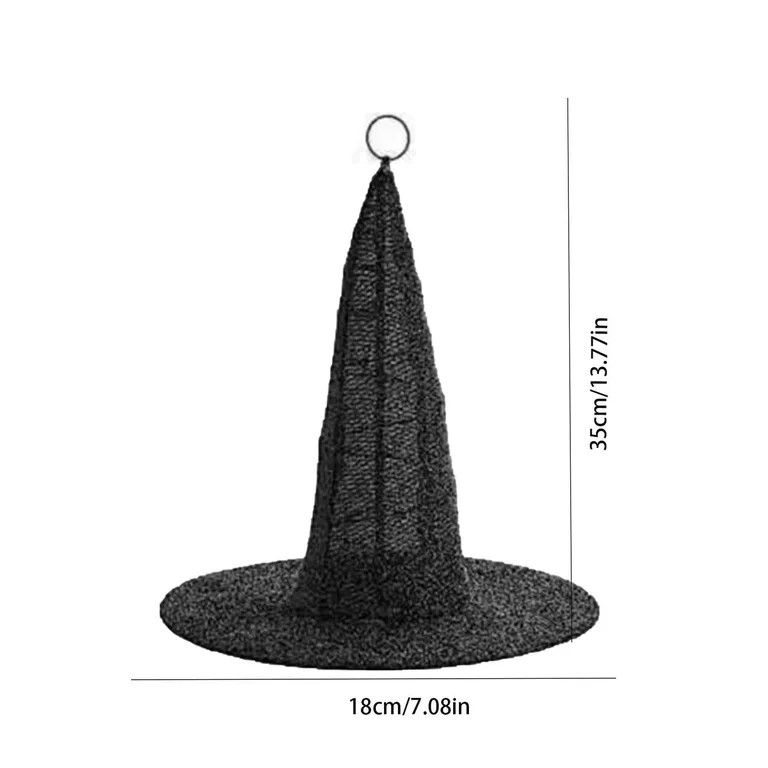 13.7Inch Halloween Lighted Hanging Witches Hats, Black Hollow Mesh Magic Witch Hat Light, Hanging... | Walmart (US)