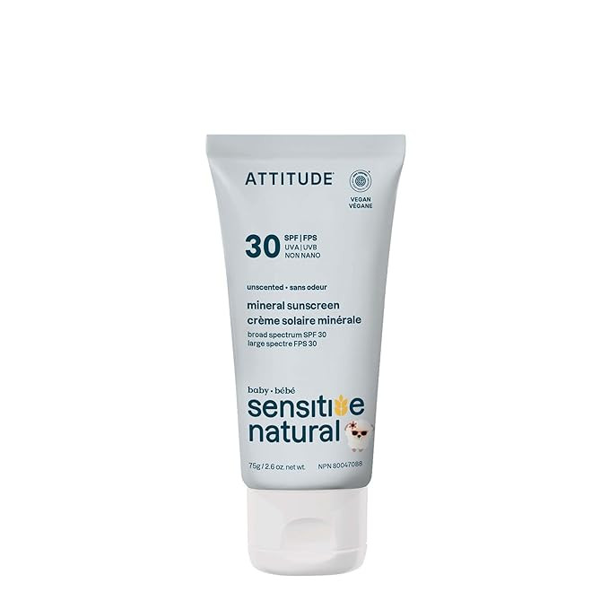 ATTITUDE Mineral Sunscreen for Baby and Kids with Sensitive Skin, EWG Verified, Broad Spectrum UV... | Amazon (US)