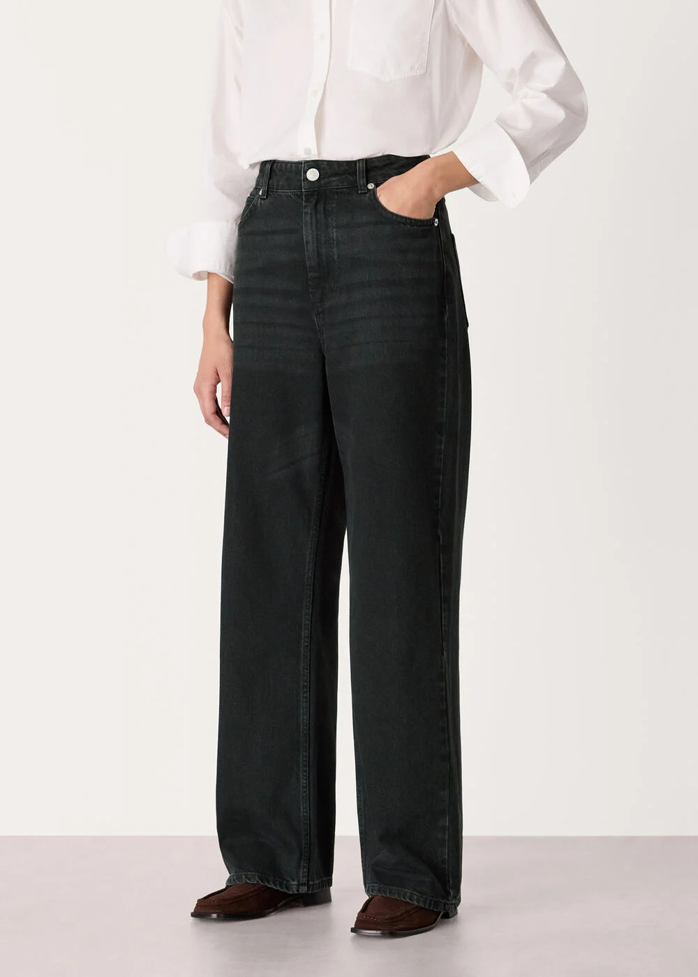 Black Straight Full Length Jean | WHISTLES | Whistles UK | | Whistles
