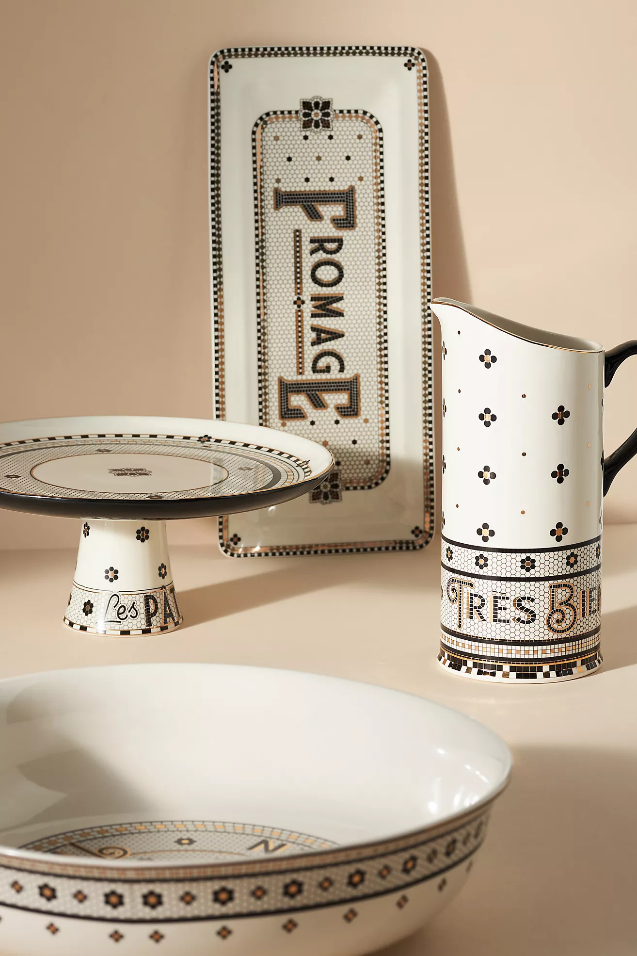 The Bistro Tile Stoneware Cake Stand | Anthropologie (US)